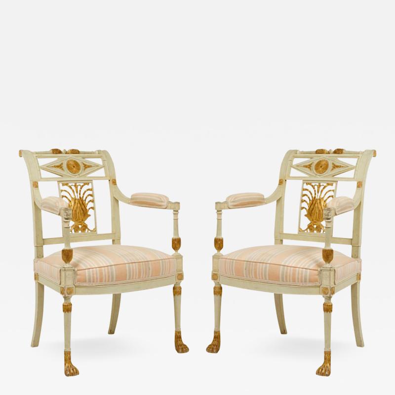 18th Century Neoclassical Louis XVI Georges Jacob Chairs a Pair