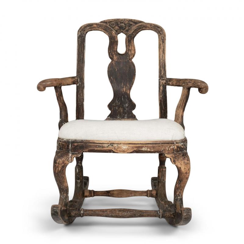 Baroque Rococo Rocking Chairs 18th Century Swedish Rococo Rocking Chair