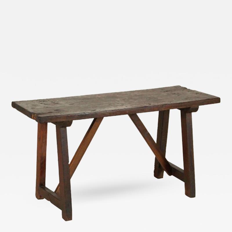 18th Century Tuscan Trestle Bench Table