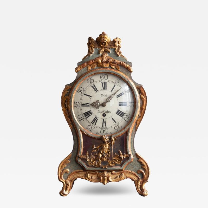 18th c Rococo Table Clock