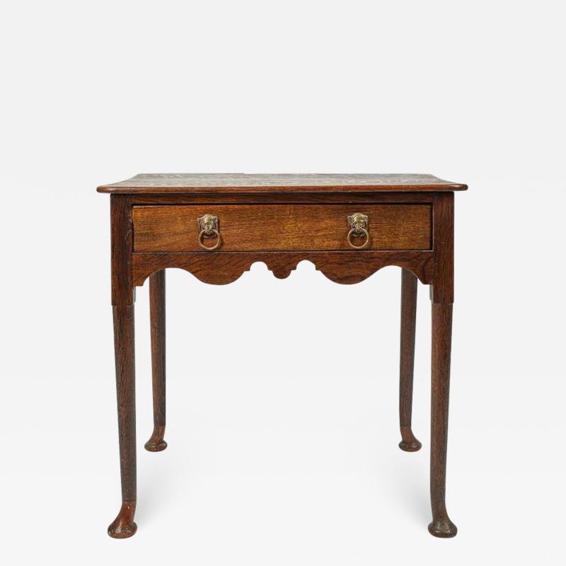 18th c Side Table with Scalloped Apron