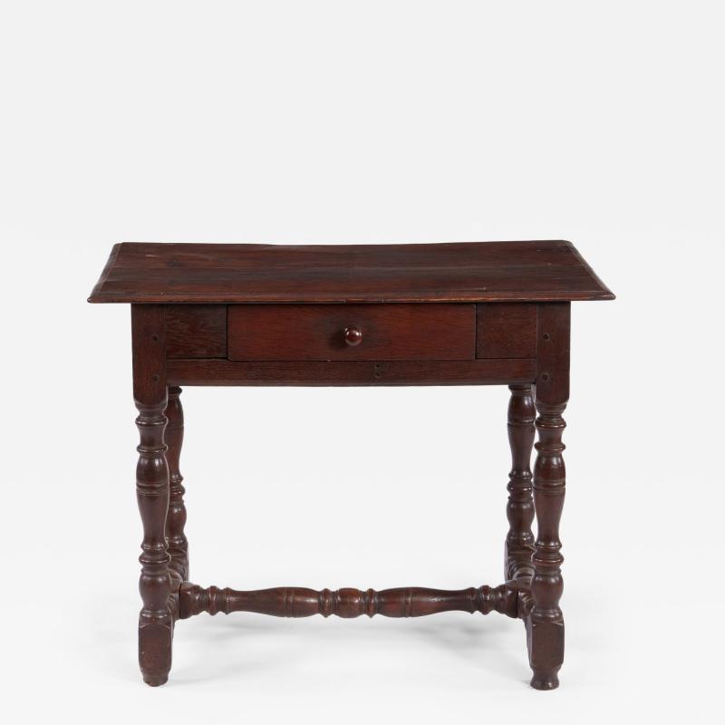 18th c Stretcher Base Oak Table