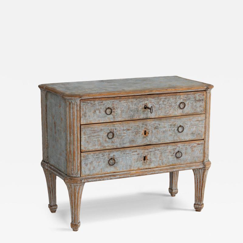 18th c Swedish Gustavian Commode in Original Paint Georg Haupt
