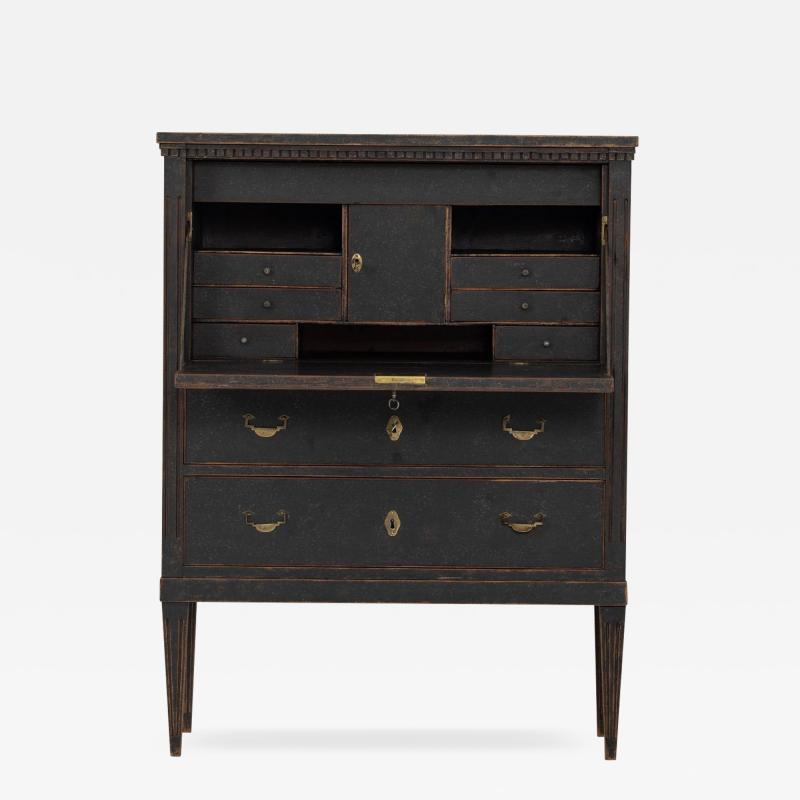 18th c Swedish Gustavian Period Painted Fall Front Desk