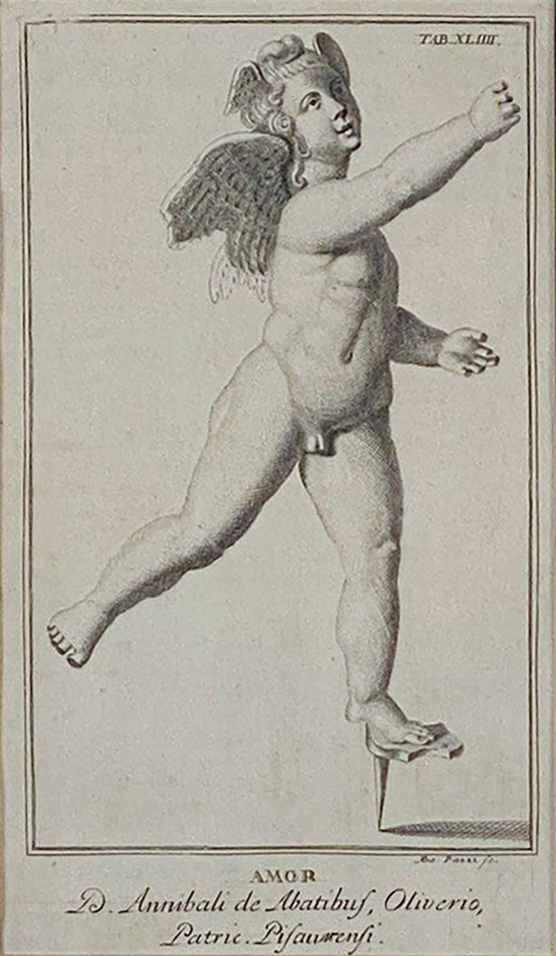 18th or 19th Century Italian Engraving of a Putto