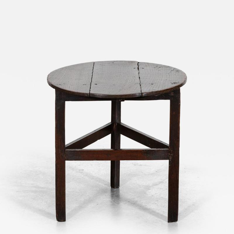 18thC English Oak Cricket Table