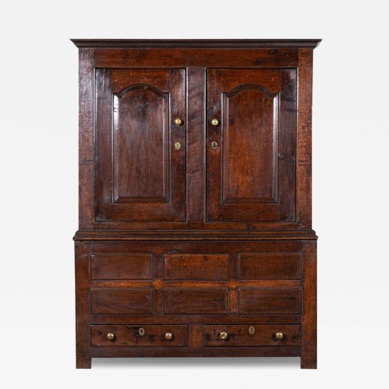 18thC English Oak Livery Cupboard