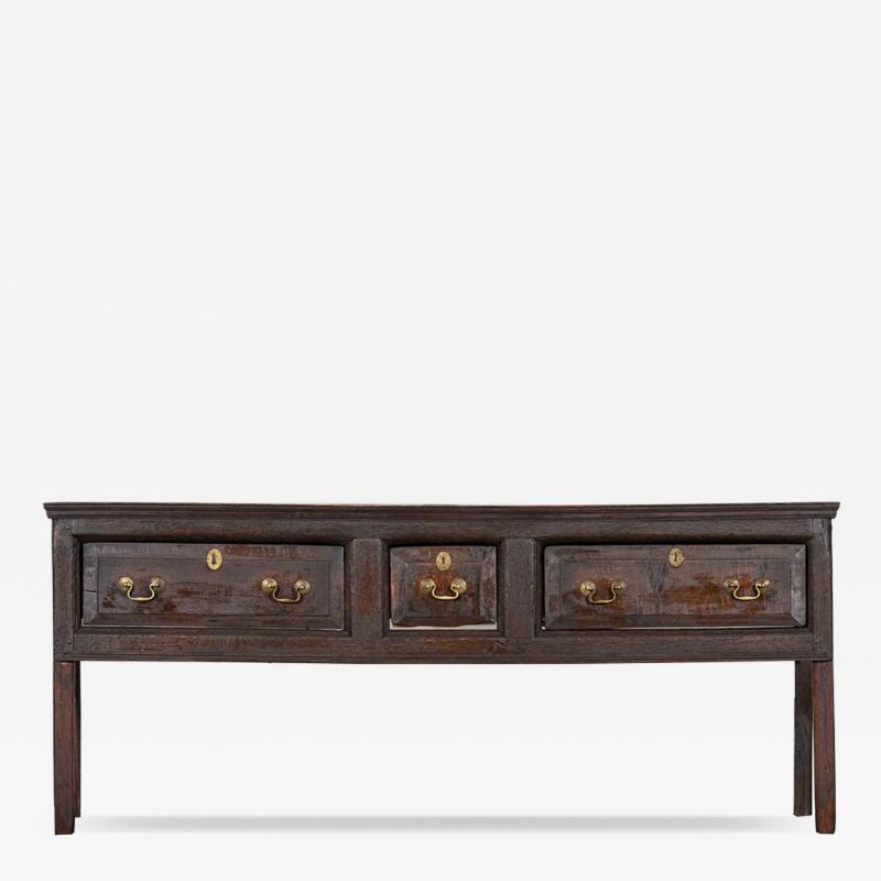 18thC English Oak Vernacular Dresser Base