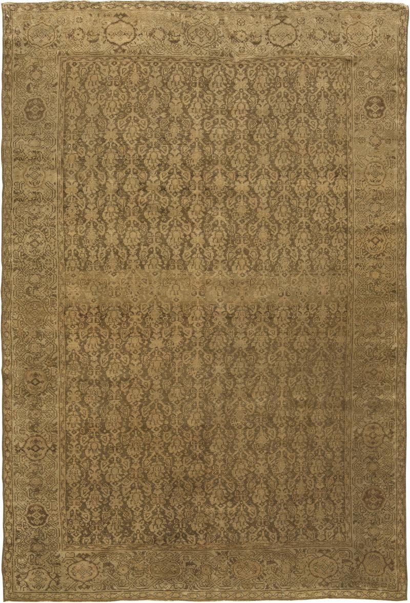 1900s Persian Malayer Floral Design Handmade Wool Rug