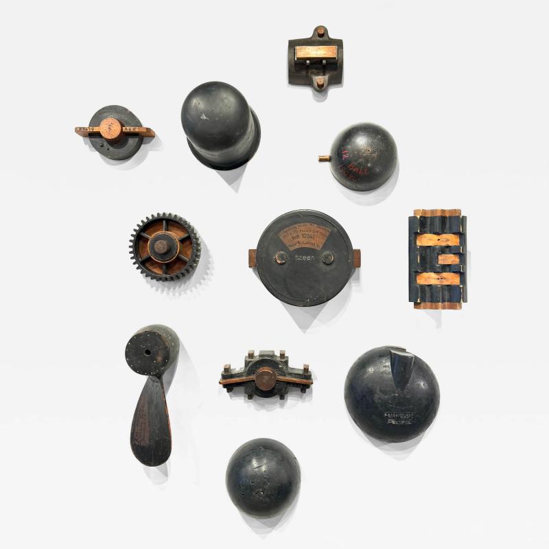 1900s Wooden Foundry Molds Set of 11 from Meese Gottfried San Francisco