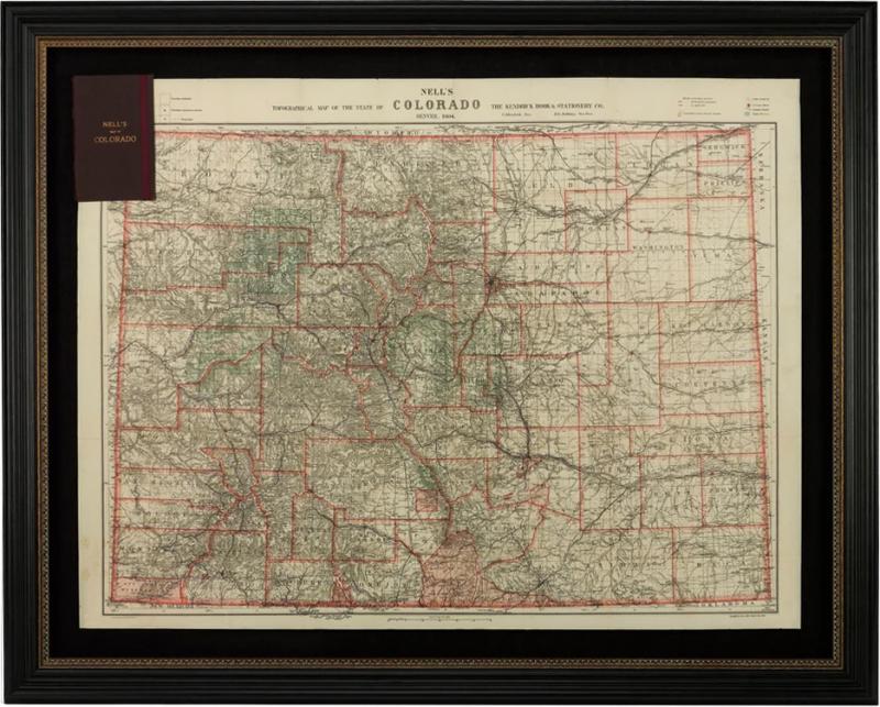 1904 Nells Topographical Map of the State of Colorado 