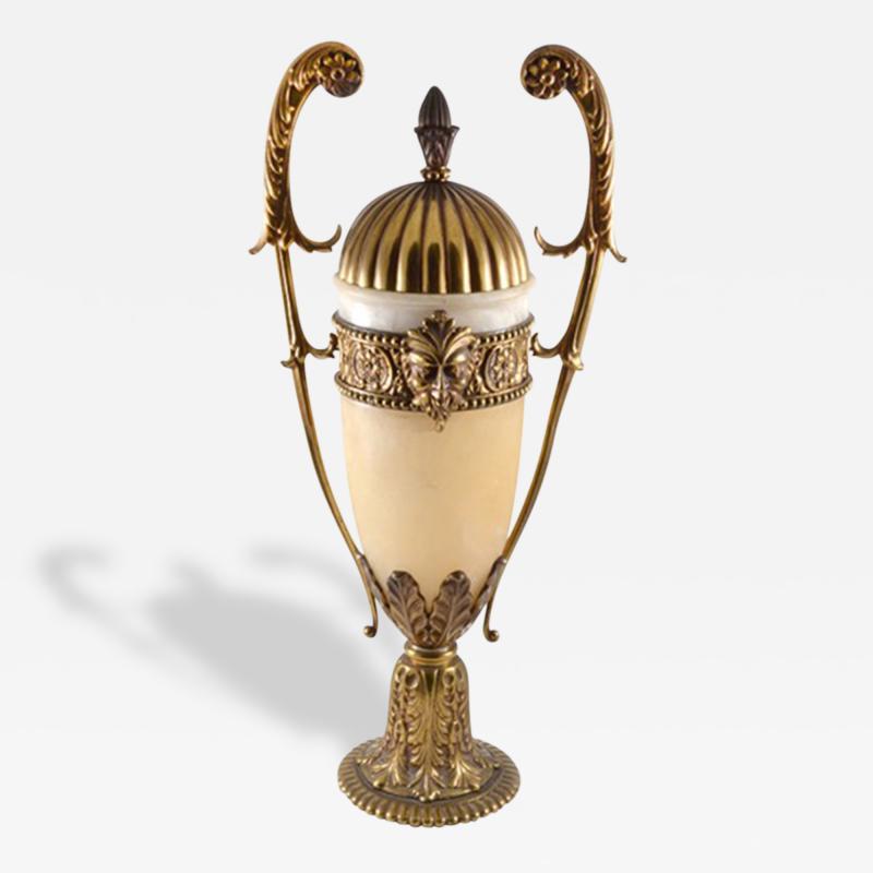 1920s 23 Onyx Urn with Bronze Mounts Italy