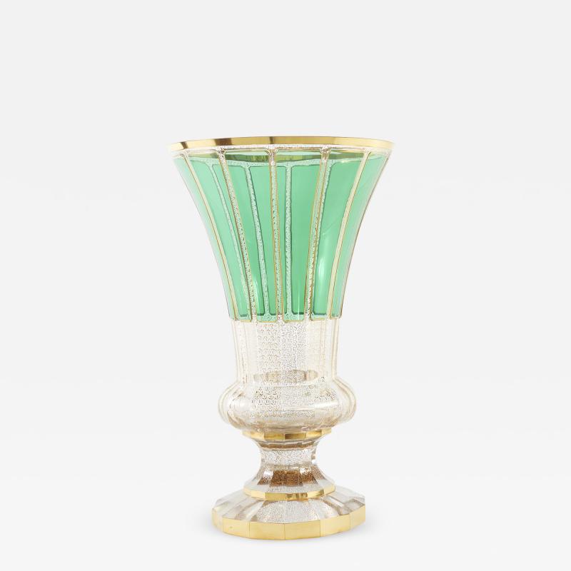 1930s Large Moser Glass Decorative Vase