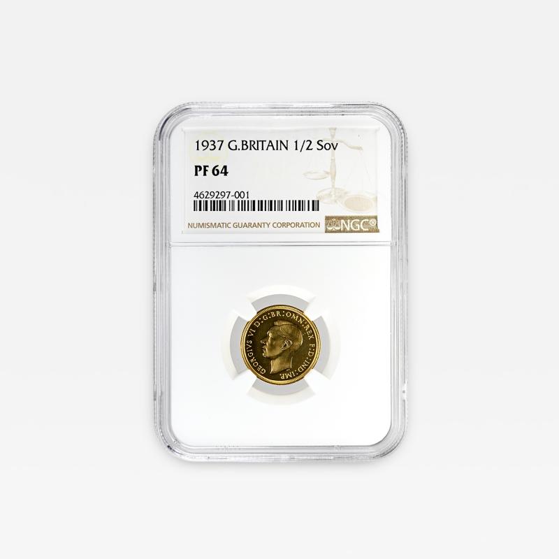 1937 1 2 Sovereign NGC PF64 George VI