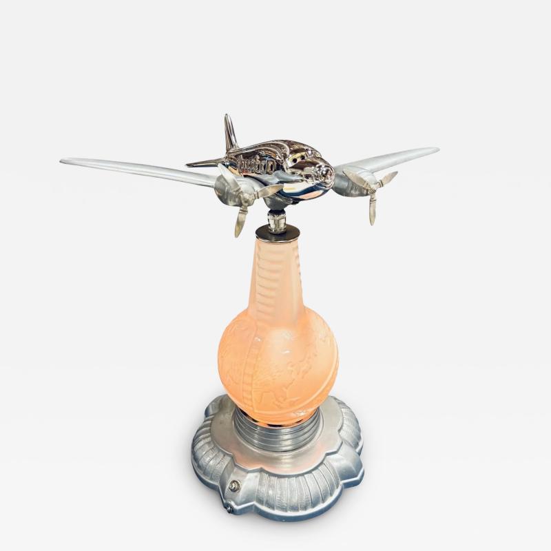 1939 New York World s Fair Art Deco Airplane Lamp