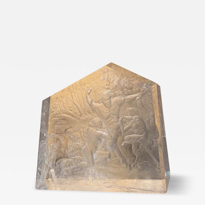 1940 s Lucite Sculpture by Ivan Chalupka Moser Engraver