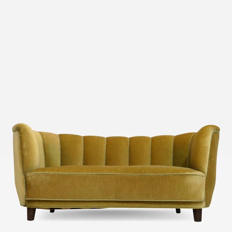 1940s Danish Deco Sofa in Original Mohair 2