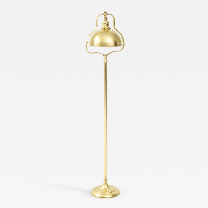 1940s French Brass Floor Lamp