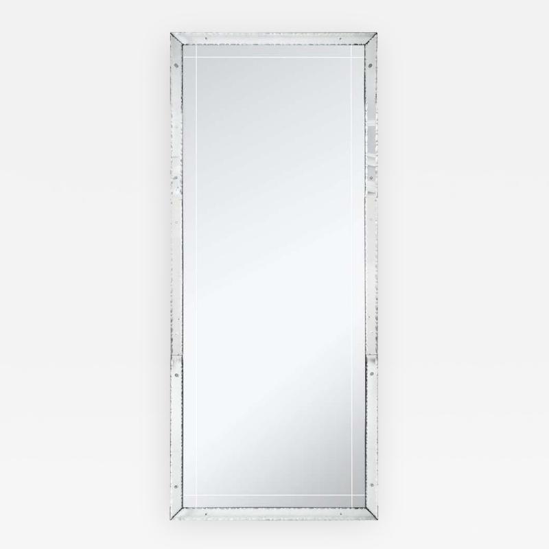 1940s French Full Length Pie Crust Mirror