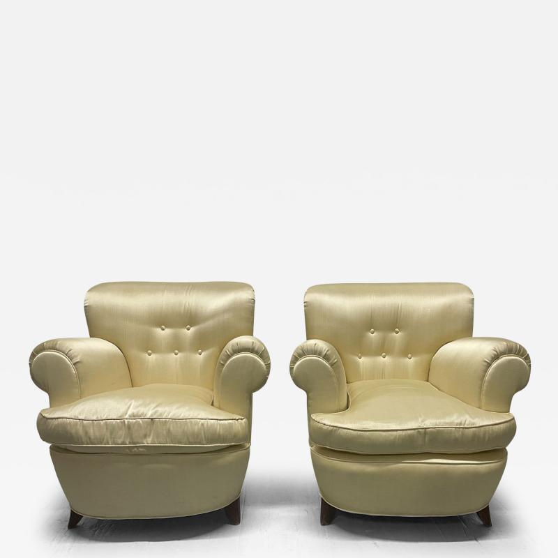 1940s Pair of French Lounge Chairs