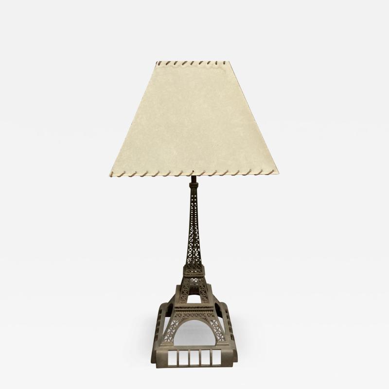1940s metal Eiffel tower lamp