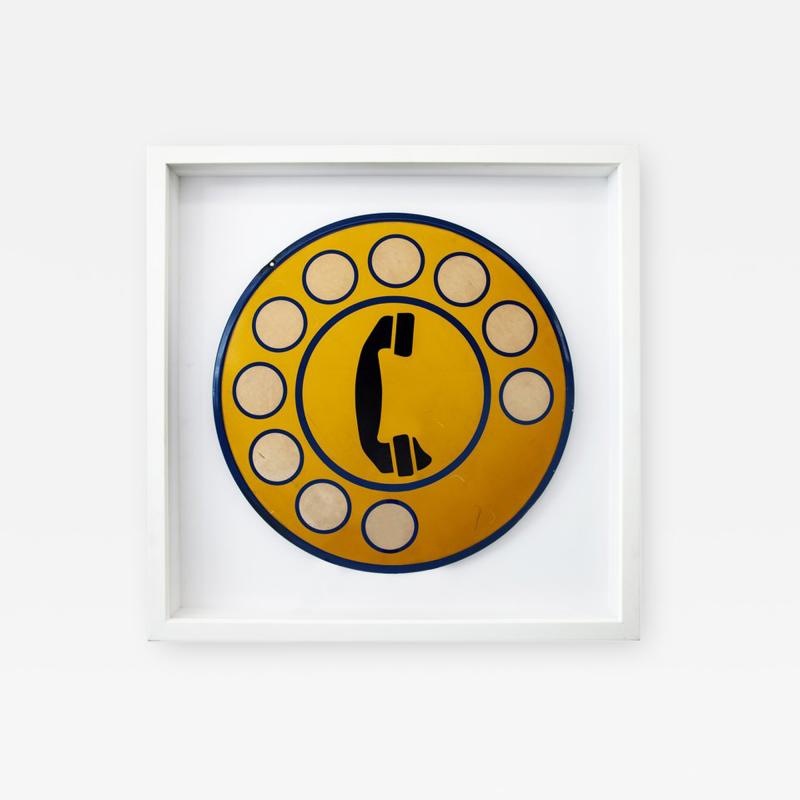 1950S ITALIAN ENAMEL TELEPHONE SIGN