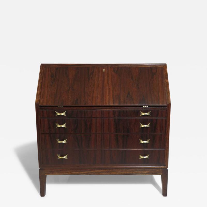 1950s Brazilian Rosewood Danish Secretary Desk