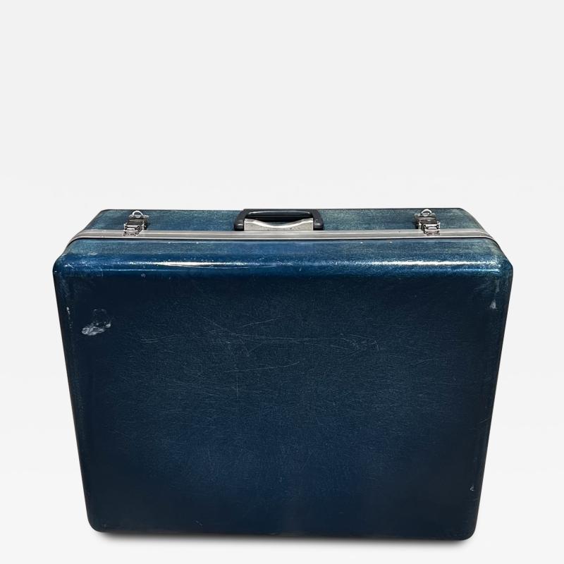 1950s Fiberglass Luggage Blue Hardshell Suitcase Koch of California