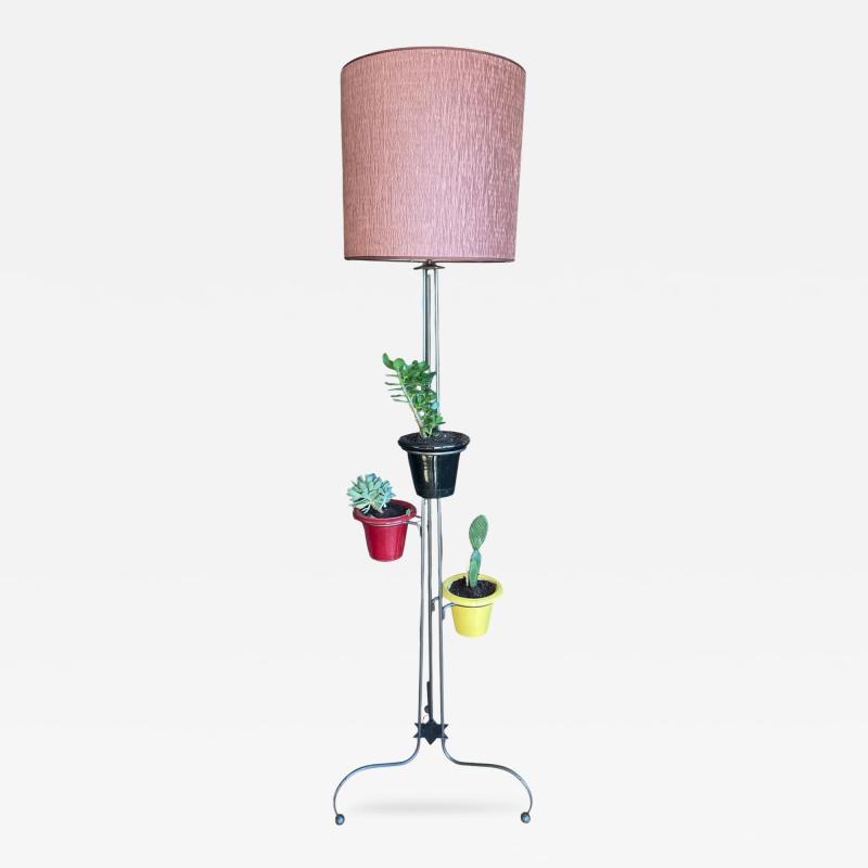 1950s Floor lamp with flower pots by Asselbure