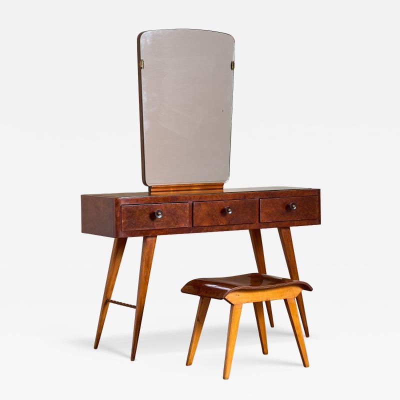 1950s Italian Vanity and Stool