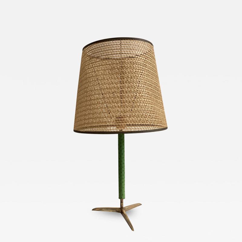 1950s Lamp with covered ostrich skin