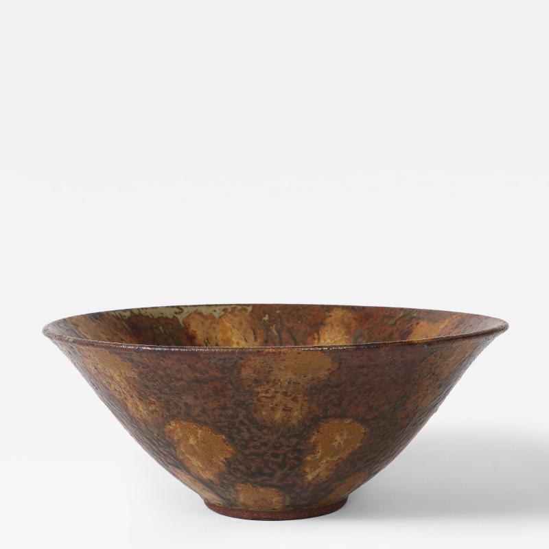 1950s Studio Made Mottled Pottery Bowl