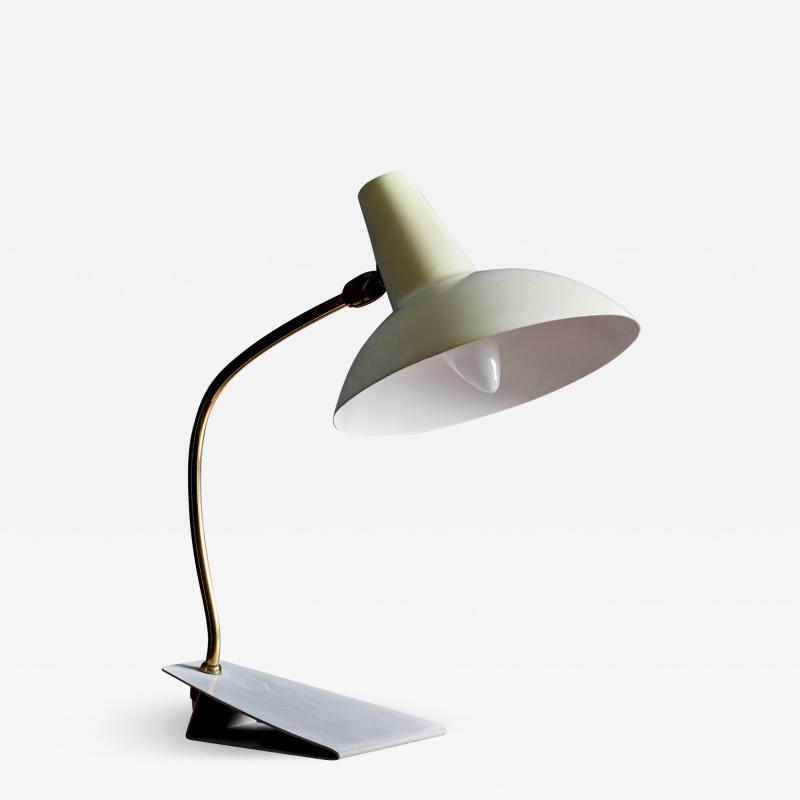 1950s Table Lamp in white metal