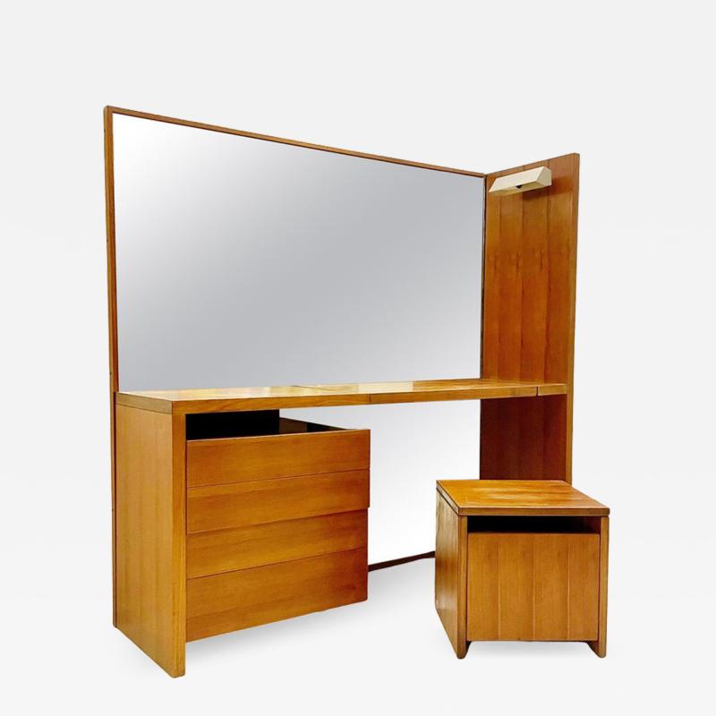 1950s dressing table in wood Italy