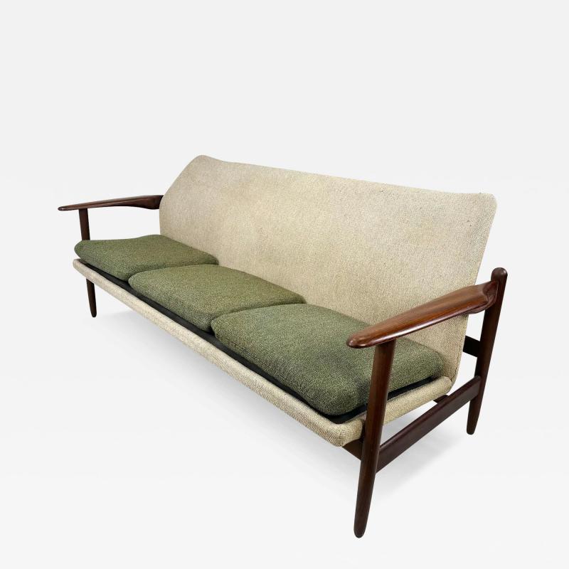 1960 s Sculpted Danish Teak Sofa