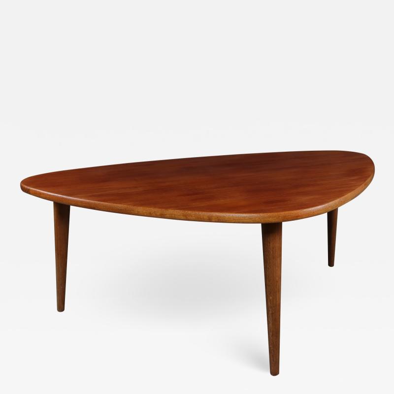 1960s Anton Kildeberg Biomorphic Teak Coffee Table Denmark