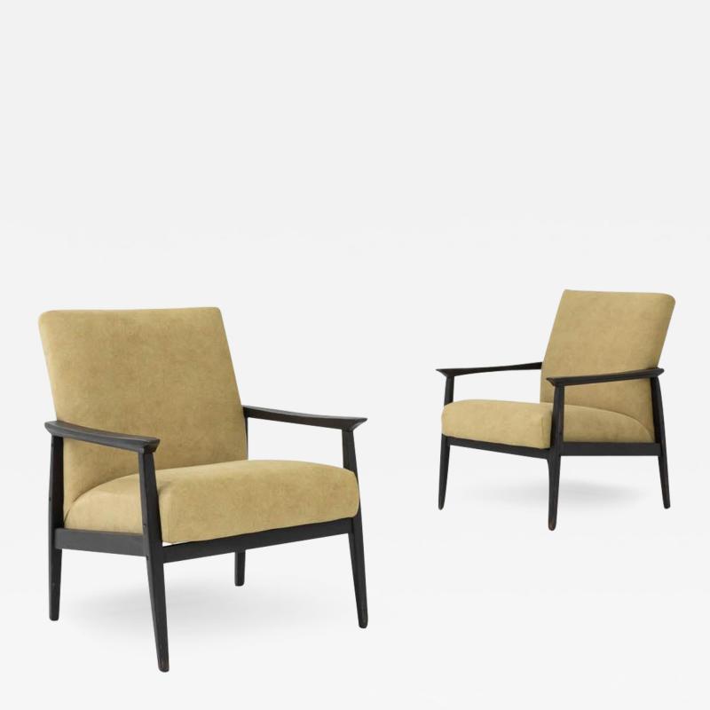 1960s Czech Upholstered Armchairs Set of 2