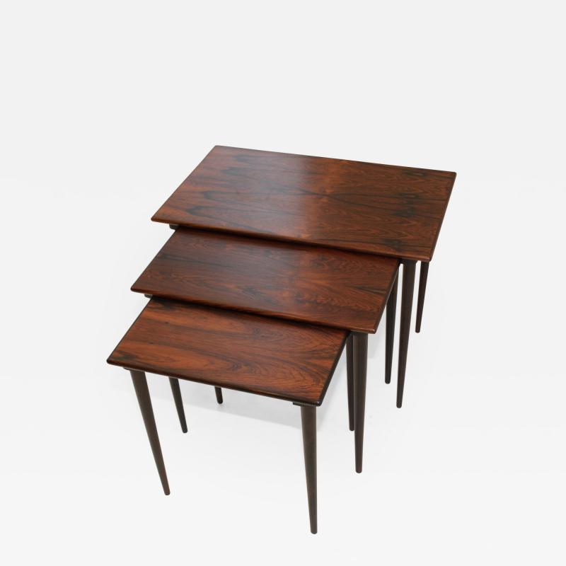 1960s Danish Brazilian Rosewood Nesting Tables