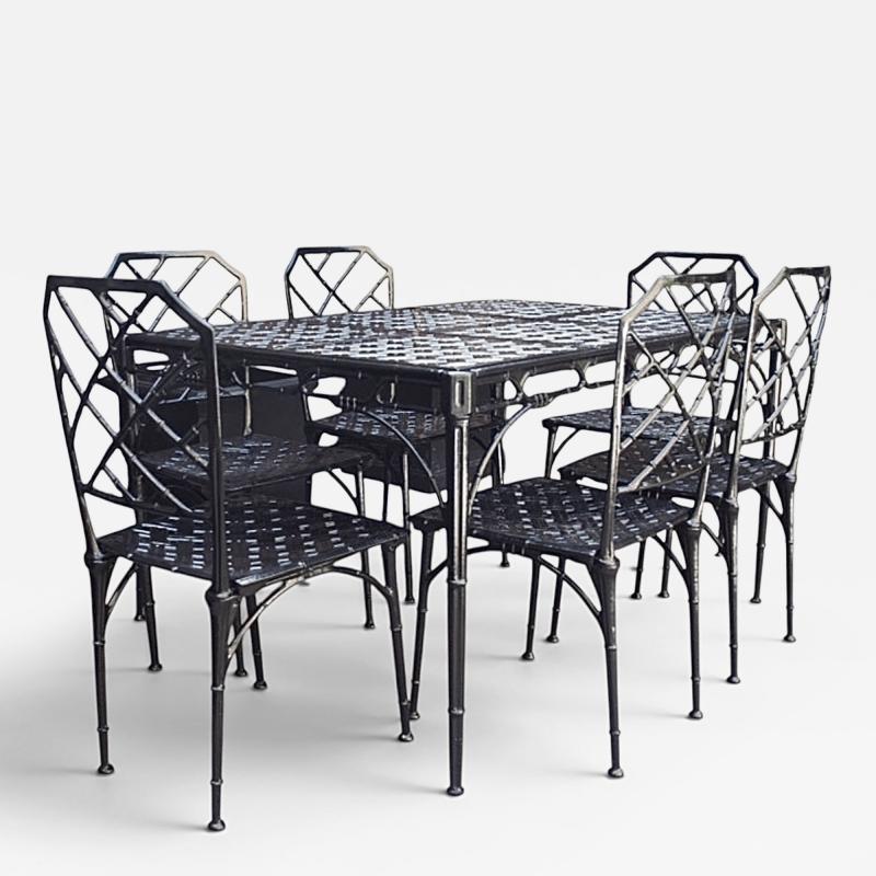 1960s Faux Bamboo Garden Set by Hall Bradley for Brown Jordan