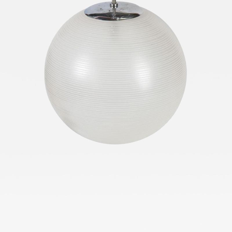1960s Glass Globe Hanging Light