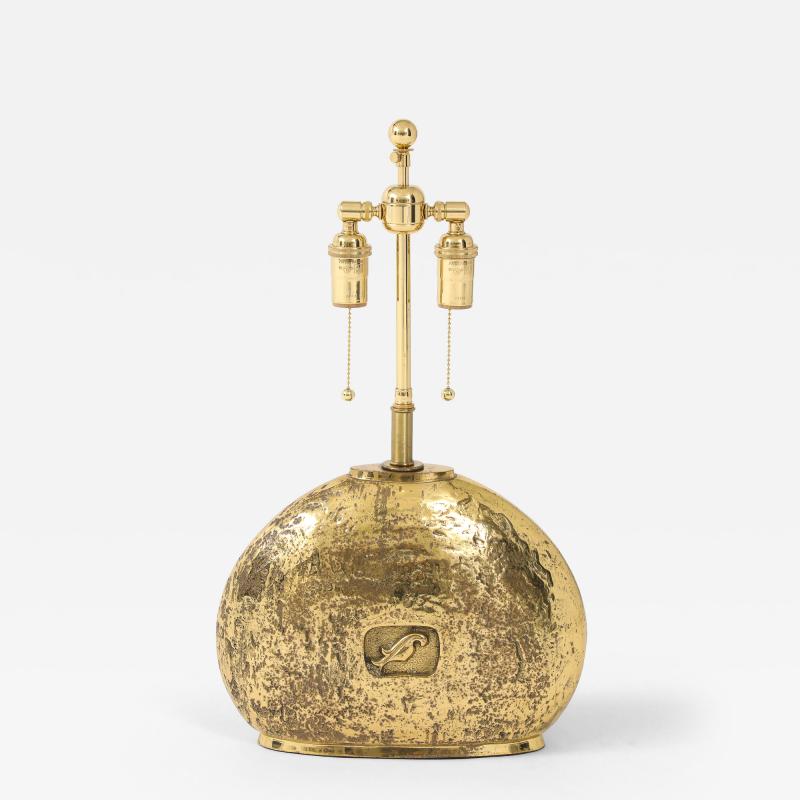 1960s Italian Polished Bronze Table lamp