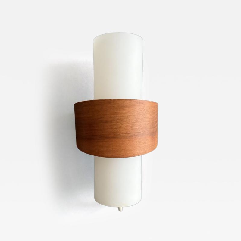 1960s Modern NX40 Wall Lamps Teak Glass Louis Kalff Philips Holland