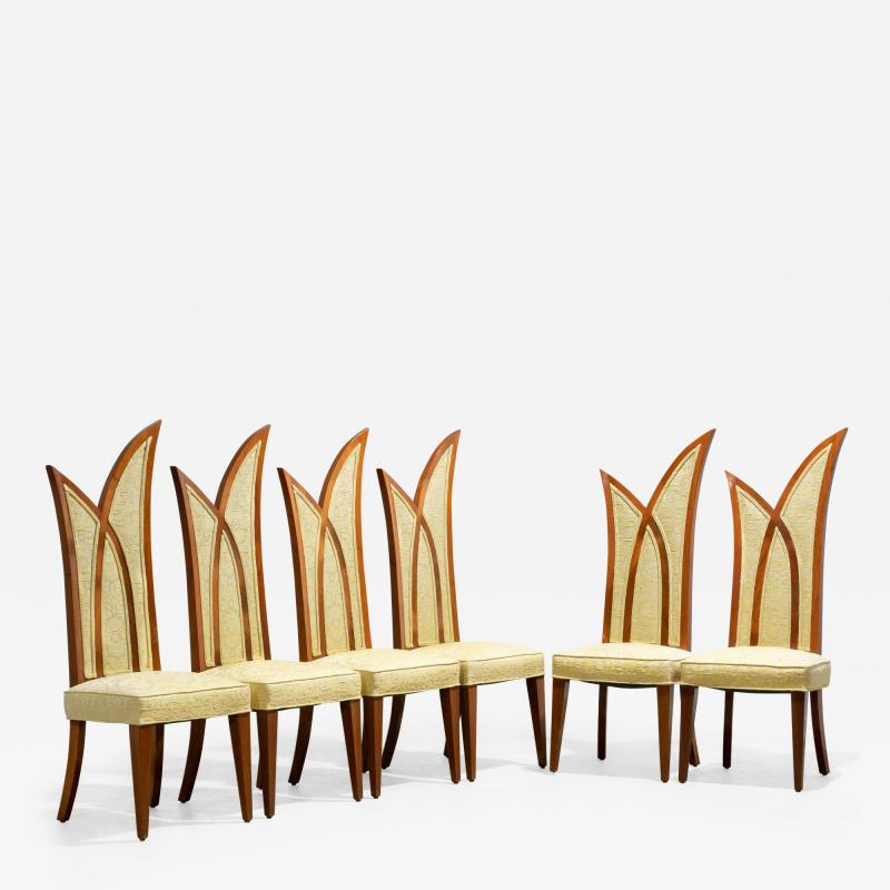 1960s Palm Form Dining Chairs Set of 6