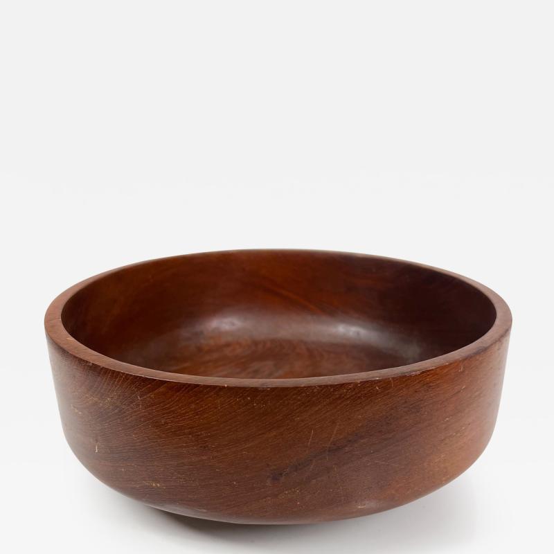 1960s Solid Teak Wood Bowl Style of Dansk designs Denmark