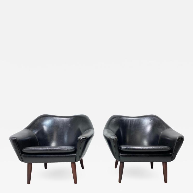 1960s Vintage Danish Lounge Chairs a Pair