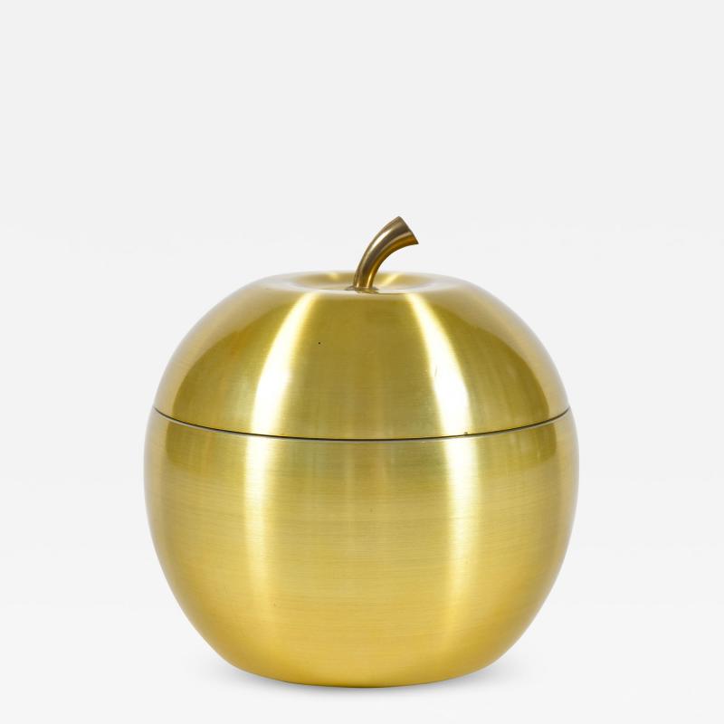 1960s brass apple ice bucket