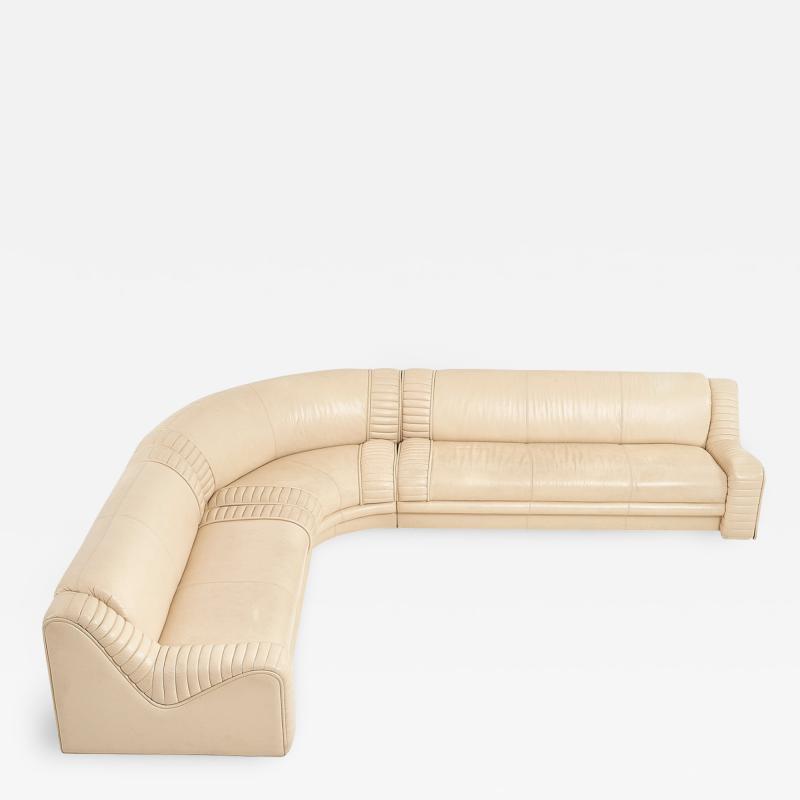 1970 s Italian Casa Bella Leather Sectional Sofa