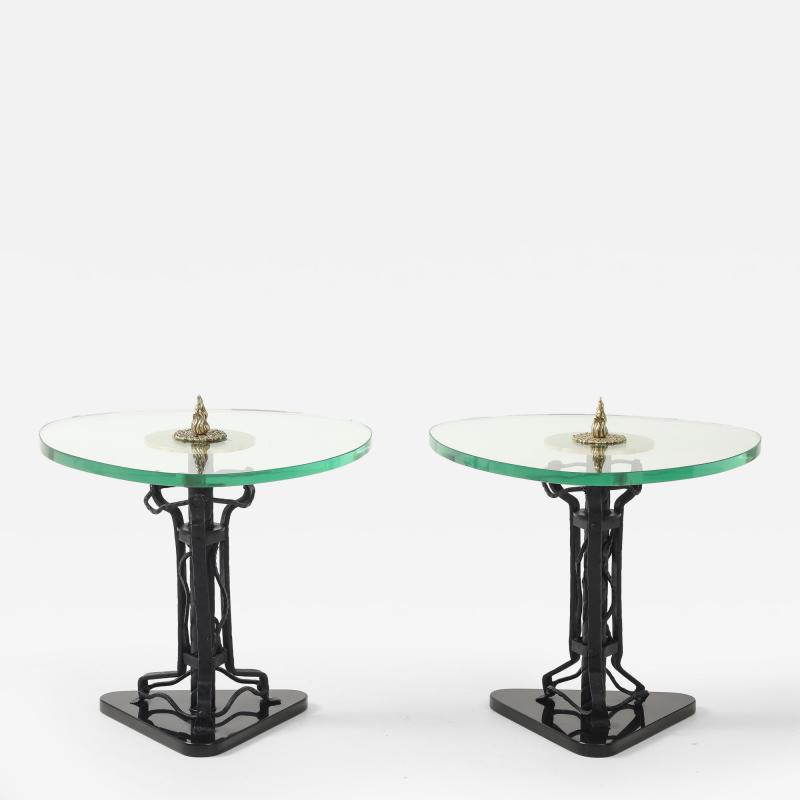 1970s Baroque Style Brass And iron Side Tables