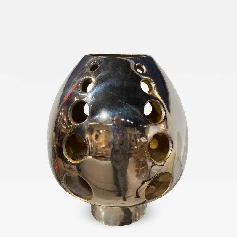 1970s Cast aluminium Organic table lamp