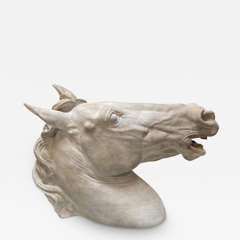 1970s Italian Plaster Horse Sculpture